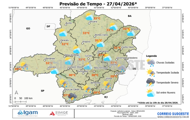 Última-semana-de-abril-começa-com-calor-intenso-e-risco-de-tempestades-em-Minas