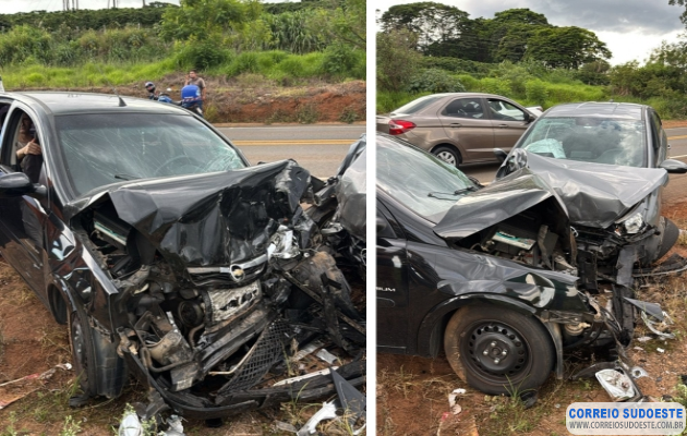 Colisão-frontal-deixa-dois-motoristas-com-ferimentos-leves-em-Guaxupé